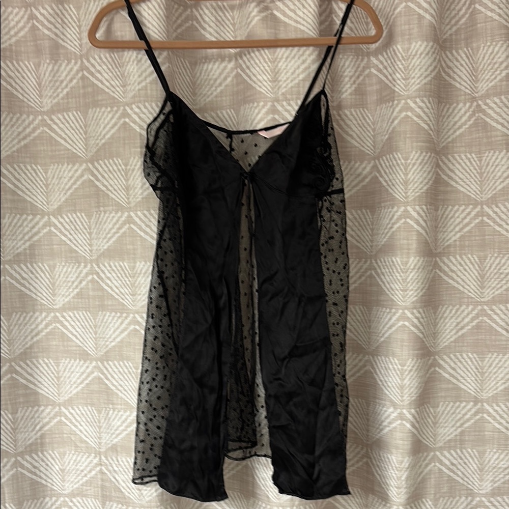 Victoria's Secret Black Sheer Chemise